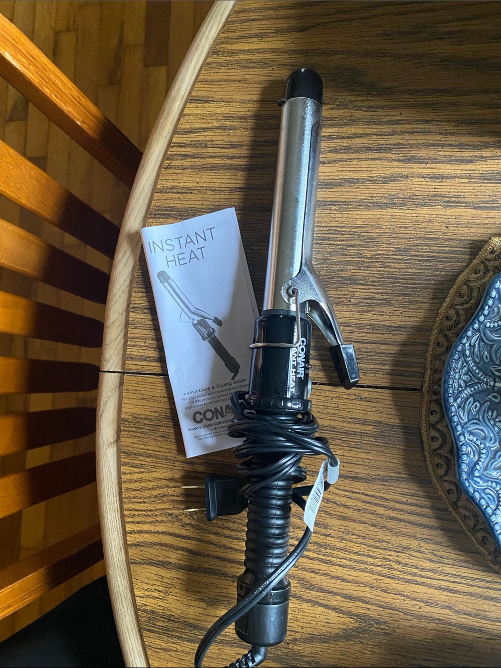 Instant Heat 1" Curling Iron - Black/Silver